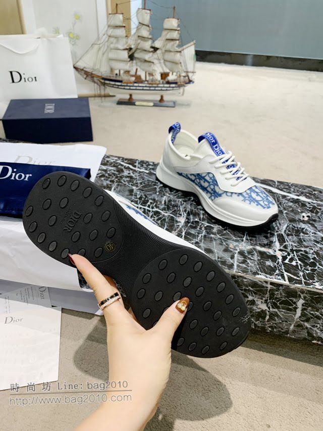 DIOR男女鞋 迪奧2021專櫃新款情侶運動鞋 Dior拼接字母運動鞋  naq1537